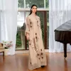 Robe de soirée musulmane robe de broderie perlée femmes BT162