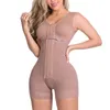 Kadın şekillendiricileri yüksek sıkıştırma tam vücut shapewear kanca ve göz kapağı şekillendirici ayarlanabilir sütyen zayıflama bodysuit fajas colombianas 221007