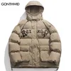 Herren Daunenparkas Winter Herren Kapuzenjacken Streetwear Einfarbige verdickte warme Pufferjacke Hip Hop Mode Harajuku Casual Bubble Coats 221007