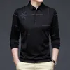 Men's Polos BROWON Spring Autumn Brand Casual Polo Shirts Men Long Sleeve Turndown Collar Shirt Breathable Maple Leaf Pattern Men Tops 221006