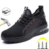 Boots Breathable Men Work Safety Shoes Antismashing Steel Toe Cap ing Construction Indestructible Sneakers 221007