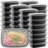 Wegwerpbekers rietjes 10 stks plastic voedselcontainers Fruitsalade Bento Box Prep Storte Lunchboxen Microwavable Maaltijd Restaurant Benodigdheden 221007
