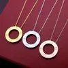 Luxe gouden ketting designer sieraden heren en dames hanger diamant mode roestvrijstalen kettingen voor koppels ch244S