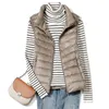 Gilets pour femmes Gilet léger en duvet pour femme, gilet court, coupe-vent, léger et chaud, sans manches, manteau en duvet de canard blanc 221007