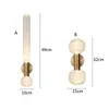 NEW Modern Glass Living room Wall lamps Bedroom Restaurant Wall light Surface Mount LED Bulb Gold Metal Sconce Loft Decor