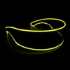 Andere evenementenfeestjes Disco Led Luminous Glasses El Wire Neon Light Up Visor -bril Bar Eyeware voor Halloween Christmas Feesten 221007