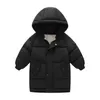 Piumino Bambini Inverno Ragazzi Ragazze Leggero Addensare Giacche lunghe calde Capispalla per bambini in puro colore 221007