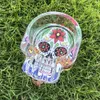 smoke accessory Handmade Sugar Skull Glass Ashtray Three Cigarette Ash Holder 62MM Cigarettes Smoking Day of The Dead Cigar Ashtray