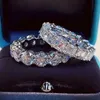 Sparujący srebrny pierścionek środa dla kobiety Obiecaj Wedding Bridal Jewelry Gift