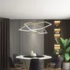 Chandeliers Modern Ceiling Chandelier Home Decoration Dining Table Hanging Light Fixtures Led Indoor Lighting Living Room Creative Geometry