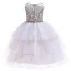 Robes de fille enfants robe de soirée de mariage mode fleur brodée filles robe Tutu élégante princesse de noël 2-9 ans vêtements pour enfants