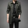 Men's Jackets Spring Men Trench Fashion England Style Long Coats Mens Casual Outerwear Windbreaker Brand Clothing 221006