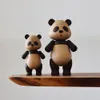 Annan heminredning justerbar panda trä söta docka ationer accessoarer baby rum levande skrivbord träl prydnader barn gåva 221007