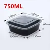 Bicchieri usa e getta Cannucce 10 pezzi Contenitori per alimenti in plastica Insalata di frutta Bento Box Prep Storage Scatole per il pranzo Pasto per microonde Forniture per ristoranti 221007