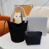 5A Bucket Shoulder Bag Designer Leather Wallet Quality Crossbody For Women Classic Famous Brand Shopping Purses 2 PIC Set 220812