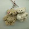 Fazendo lembranças Kawaii Pequenas ursos de pelúcia de pelúcia de pelúcia de pelúcia com cadeia 12 cm Toy Teddy-Bear Mini urso urso urso de pelúcia Presente de natal