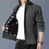 Sweaters heren nieuwe fleece vest sweater herfst/winter thermische jas zip gebreide trend casual plus maat m-4xl y2210