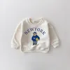 Giyim Setleri Kore Bebek Erkek Giyim Mektubu Ayı Kızlar Uzun Kollu Gündelik Hoodie Sweatshirt Pantolon 2 PCS Çocuk Spor Takımını 221007