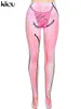 Zweiteilige Damenhose Kliou Farbverlaufsdruck Fußhose Damenmode Mittlere Taille Körperformende Ästhetische Farbabstimmung Legging Streetwear Weibliche Hose 221007