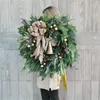 Dekorativa blommor 1 st julkrans material konstgjorda v￤xter br￶llop hem dekor plast tall n￥l droppe/grossist