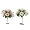 Fiori decorativi Rose Bouquet artificiale essiccato Schiuma 50g Filo metallico Decorazione romantica Decorazioni per la casa Pografia Puntelli da tiro Mazzi di fiori