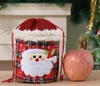 Juldekorationer Juls￤ck Xmas Gift Apple Bag Snowman Santa Christmas-Drawstring Bag Party Supplies SN4714