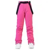 Pantalons de Ski Ski femmes et hommes hiver neige Sport extérieur coupe-vent imperméable chaud Snowboard pantalons bavoirs