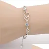 Bracelets de charme nehzy 925 sterling sier new coeur to bracelet modemaux femelles mignonnes mignonnes vintage wild super flash bijoux violet crys dhynt