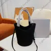 5A Bucket Shoulder Bag Designer Leather Wallet Quality Crossbody For Women Classic Famous Brand Shopping Purses 2 PIC Set 220812