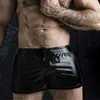 Men's Shorts Men's GYMLOCKER Summer 2022 Male Short Pants Casual Trendy Sexy Imitation Leather Cozy Homme Quick Dry Boxer