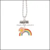 Colliers pendentif mode marguerite arc-en-ciel collier émail dessin animé enfants ami pendentif bijoux 148 J2 Drop Delivery 2021 colliers Pendan Dhftk