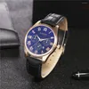 Wristwatches Luxury Men's Watches Fashion Alloy Leather Strap Quartz Business Watch Calendar Male Clock Casual Reloj Hombre