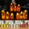 Christmas Decorations 1Pcs Snowman Candle Light LED Electronic Party Xmas Atmosphere Decor