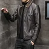 Men's Leather Faux Mens Pu Jackets Casual Fashion Slim Windbreak Fur Plush Coat Winter Velvet Warm Outwear Plus Size Clothing 221006