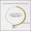 Chains Curb Chains Women Necklaces Jewelry 18K Gold 7.9Mm Womens Long Link Chain Classic Necklace For Female Drop Delivery 2021 Pendan Dhze8