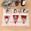 Christmas Decorations And Year Decoration Cutlery Bag Santa Claus Reindeer Tableware Holder Home Party Dinner Tabl