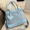 Trendy Love Canvas Bags Heart Leather Designer Handbags Borsa a tracolla ad alta capacità in tessuto impermeabile