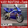 Fairings Tank för Suzuki RGV250 SAPC VJ22 RGVT250 RGV-250 VJ 22 1990 1991 1992 1993 1994 1995 1996 160no.97 RGV RGVT 250 CC RGVT-250 90 91 92 93 94 95 96 FAIRING GLOSSY BLÅ