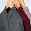 Sweaters Yeni Kış Men Street Giyim Külot Yün Sıcak Örme Fermuar Jumper Tam Kollu Günlük Jersey Giyim Y421 Y2210