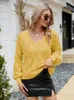 Kvinnors stickor Tees Ladies Vintage Autumn Winter Sweater Women Pullover V Neck Loose Casual Jumper Sticked Chic Basic Women Sweaters Tops Female 221007