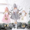 Juldekorationer Plush Angel Doll Cute Xmas Tree Ornament Noel Decor Happy Decoration For Home Navidad 2022 Kid Year Gift