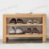 Clothing Storage Solid Wood Shoe Changing Stool Nordic Simple Oak Foyer Wearing Footstool A4131