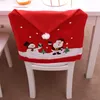 Couvre-chaise de Noël Carton Carton Santa Claus Snowman chaises Back Cover de Noël Décoration de la fête du Nouvel An Decor Sildcover Th0545