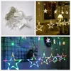 Strings 2.5M Fairy Star Led Curtain String Light 220V With EU Plug Xmas Garland Holiday For Christmas/Halloween/Room Decoration