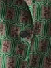 سترات نسائية puwd عتيقة النساء فضفاضة زر V الرقبة معطف الربيع أزياء السيدات الجيوب الخضراء غير رسمية طويلة أنثى الملابس الأنيقة 221007