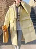 Womens Wool Blends Winter Womens Down Jackets Long Ultra Light Light Casual Casual Puffer Jaqueta Slim Remover Parka Capuz de Capuz Solto Casaco de Zíper 221007