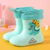 Boots Toddler Size Rainboots Classic Waterproof Children's Shoes Kids Rain Rubber Boy 3D Cartoon Water 221007