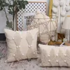 Pillow Bohemian Cotton Linen Cover Handmade Ball Flocking Pillowcase Home Decor Sofa Decorative Case Waist