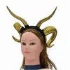 NUEVA 2022 Ni￱os Banda para el cabello Antelope Antelope Horno Hoop Diadema de la cabeza del bosque Animal Aries Cosplay Deluxe Disfraz Cuernos