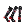 Chaussettes pour hommes 2022 Compression pour hommes Happy Cartoon imprimé Support de pression Nylon Ventilation en plein air Sports 1 paire